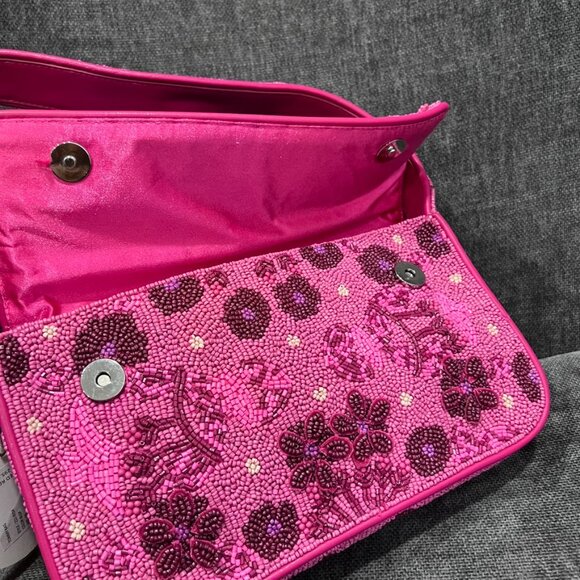 Staud Tommy Beaded Shoulder Bag Blossom Garden Party - Picture 11 of 12